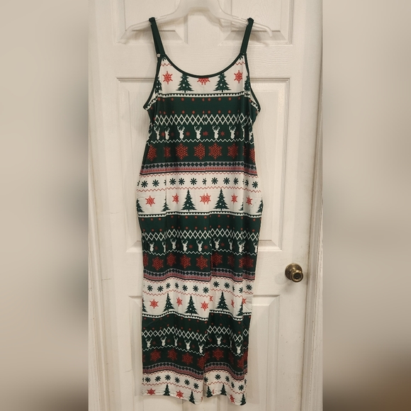 Festive Green and White Romper - Picture 3 of 7